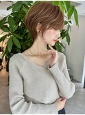 ショートボブ髪型30代40代50代前髪あり前髪なし面長丸顔【倉田】