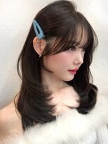 ユニ 原宿(uni) #72/韓国/韓国風/レイヤーカット/後れ毛/くびれヘア/前髪/原宿