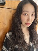 くすみベージュ/細めハイライト/デジタルパーマ/髪質改善
