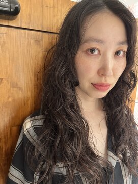 2195ヘアー 世田谷代田(2195hair) くすみベージュ/細めハイライト/デジタルパーマ/髪質改善