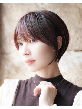 カライングドゥ(ing deux) 大人可愛い20代30代40代黒髪前下がりショートボブ丸みショート◎