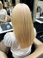 アウラ(AURA)&nbsp;盛岡駅ハイトーンカラーブリーチデザインカラーブロンドレイヤー