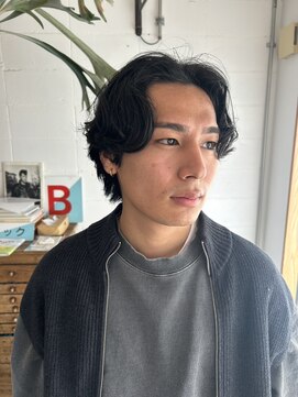 BRIDGE HAIR センターパート ニュアンスパーマ