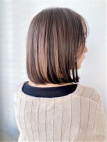 カバーヘア ブリス 志木南口駅前店(COVER HAIR bliss)&nbsp;切りっぱなしボブ/ダークアッシュ透明感カラーブリーチなしp志木