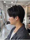 マッシュセンターパート短髪メンズウルフマッシュ!/東伏見