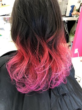 ビューティーサロン クレマン(Beauty salon a.cr'emant.) 毛先デザインカラー♪赤＆紫