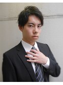 スーツに似合うアップバング