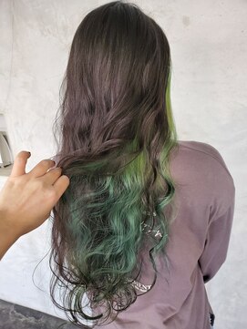 セットアップ 倉敷中庄店(SET-UP) インナーカラー ブラック×グリーン