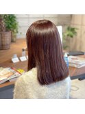 肩下切りっぱなし×チョコレートブラウン