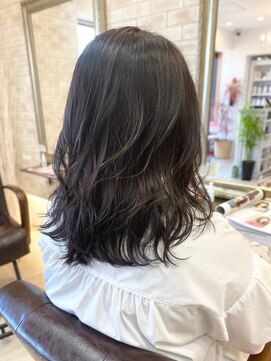ヴィアスヘアー(vias hair) 暗めグレージュ×ミックス巻き