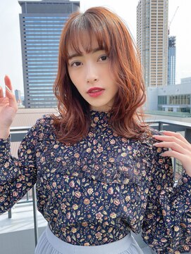 ルービック 京橋(Rubik's) エアリーミディ/小顔ヘア/暖色系カラー★イルミナ20代30代