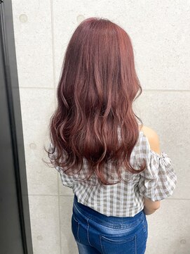 アンリ(Anli) 【Anli☆岩瀬萌】ピンクベージュ 中明度 ウェーブロング