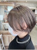 [kate] 大宮　シフォンベージュ×コンパクトショート