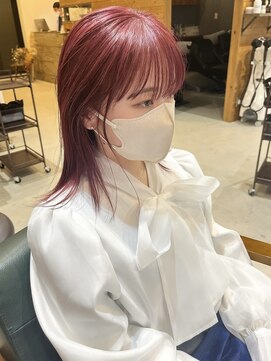 イル(ill) ピンクカラー ハイトーン ダブルカラー 大須