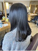 似合わせカット/艶感セミロングスタイル/艶カラー