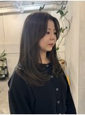 【foto 新宿】オリーブベージュ/ワンカールレイヤー/艶髪