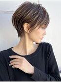 ショートボブ髪型30代40代50代前髪あり前髪なし面長丸顔【倉田】