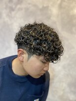 ヘアー クリエイト 縁(Hair Create en) プードルパーマ×メッシュ