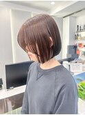 ◎美髪イメチェン韓国ボブ軽め切りっぱなしボブ
