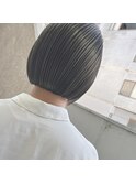 ミニボブ/お洒落ボブ/アッシュブラック/艶髪