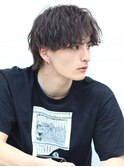 波巻き無造作ハーフアップ