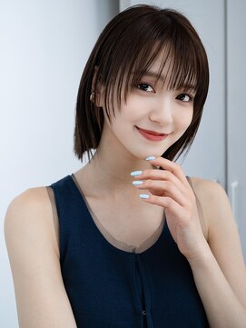 エインアンリー 表参道(AIN.ANLY.) ☆くびれヘアプリコットオレンジハイライトカラーウルフパーマ