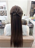 ストレートハーフアップ