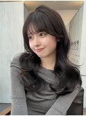 地毛風韓国暗髪カラー/10代20代30代/原宿