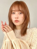 トレス(TRESS)&nbsp;ミディアムレイヤー　顔周り　ミルクティーブラウン　表参道