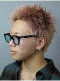 ベリショスパイキーショートべリーショートアップバングメンズ