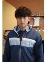 エディ(Edy)&nbsp;メンズパーマ波巻きパーマシャドウパーママッシュ眉毛カット岡山