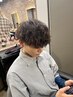 【岸本泰芽指名専用】メンズカット+シャドウパーマ（炭酸泉spa）