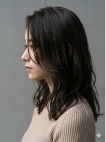 レセ 南柏店(Laissez)&nbsp;ニュアンスパーマ/暗髪グレージュ/顔周りレイヤー/レセ南柏