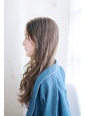 透け感ベージュのミックスカール