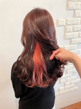 オーティティ(O-TETE) O-tete ピンクオレンジインナーカラー