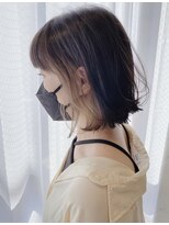 アン たまプラーザ(un) 外ハネボブ+インナーカラー【たまプラーザ髪質改善オージュア】