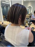 コントラストカラー＊切りっぱなしボブ【ZinaCENTRAL】