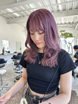 フィル(fil) ロングレイヤー／ラベンダーパープル