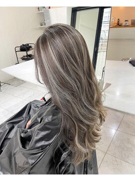 ブレンド 渋谷(BLend) ハイライトブルージュマチルダボブインナーグレージュ前髪