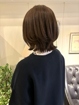 ヘアーデザイン シュシュ(hair design Chou Chou by Yone) くびれ/レイヤーボブ/ベージュ/ブラウン/天神大名美容室