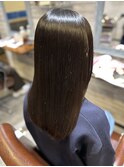 暗髪ストレート　うる艶M3Dカラートリートメント【新宿】