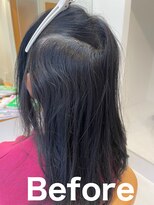 スリーク(SLEEK)&nbsp;SLEEK式髪質改善【縮毛矯正】　ビフォー内側