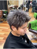 ハイトーンスパイキーショート/メンズショート/眉カット