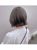 #ミニボブ#グレージュ#外ハネ#イルミナカラー