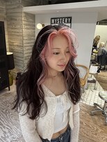 ヲタク(wotaku.)&nbsp;フェイスフレーミングピンクカラーパステルピンクインナーカラー