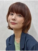 ボブ 顔まわり ワイドバング レイヤー ボブレイヤー