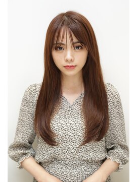 エアー 横浜(AIR) 大人前髪オレンジベージュで今っぽく