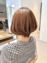アース 東戸塚店(HAIR & MAKE EARTH) 20代/30代/40代/大人可愛い丸みボブ/オレンジベージュ