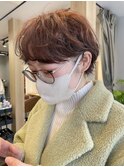 ショートボブパーマ20代30代40代イヤリングカラー大人可愛い