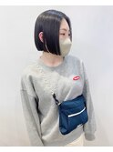 【松戸　石山】センターパートボブ　切りっぱなしボブ